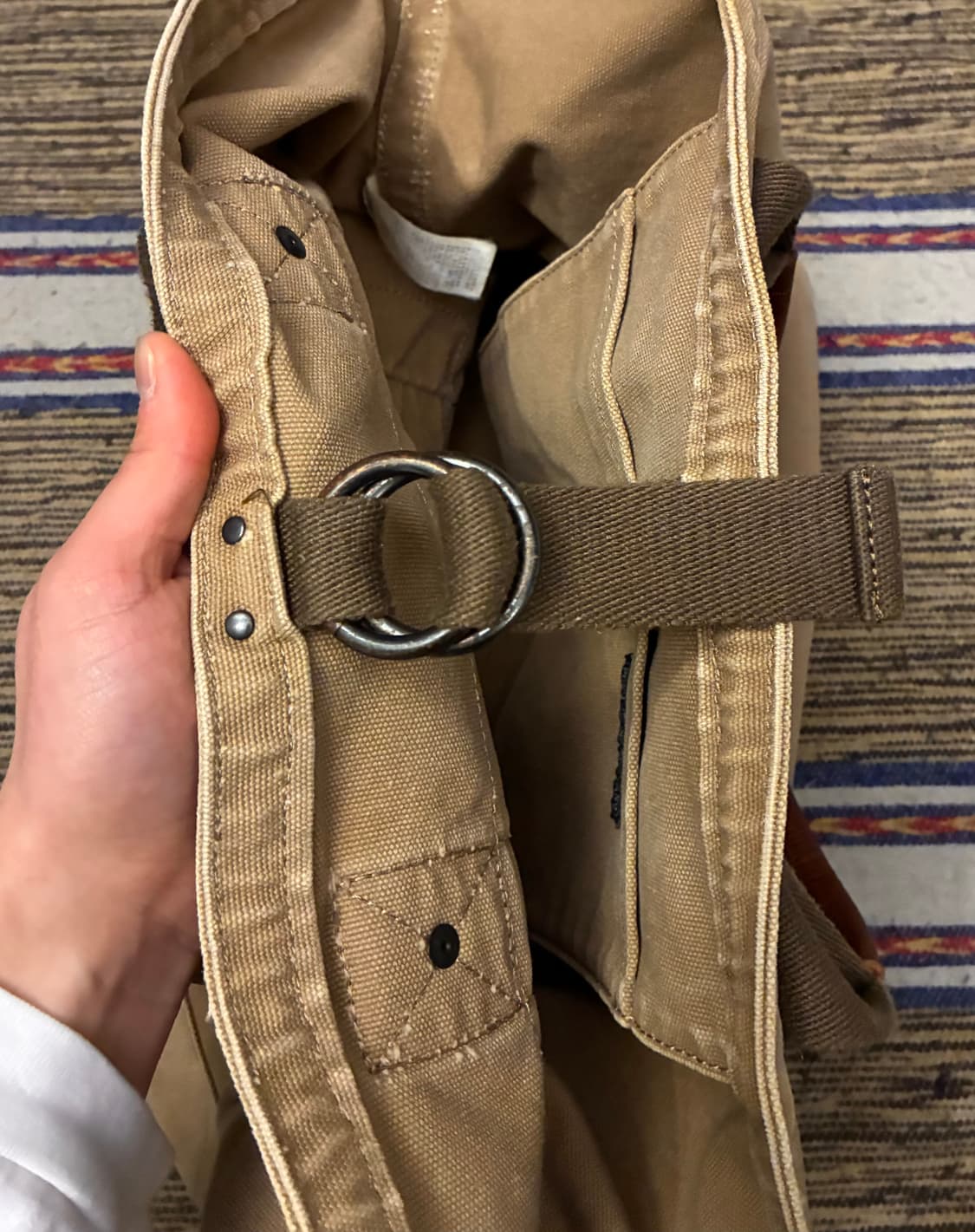 00s POLO 폴로진스컴퍼니 성조기 캔버스 토트백 가방 랄프로렌 상품이미지6