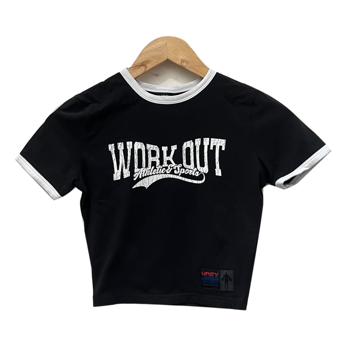 HDEX 에이치덱스 우먼스 워크아웃 스웨시 블랙 크롭탑 S 상품이미지1