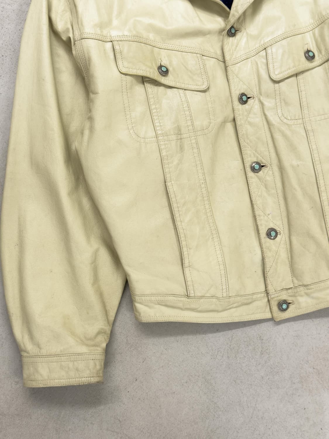  90s Canyon de Chelly 레더 트러커 자켓 상품이미지4