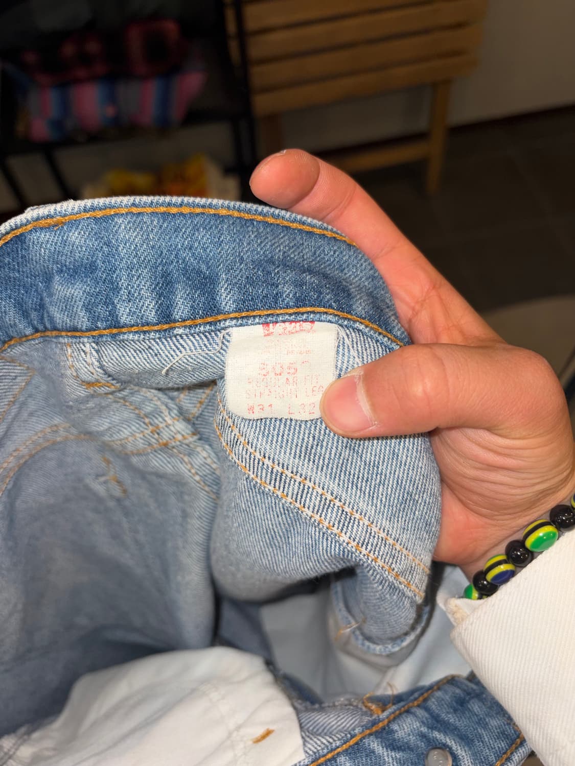 90’s Levi’s 505 USA denim hard washed 상품이미지10