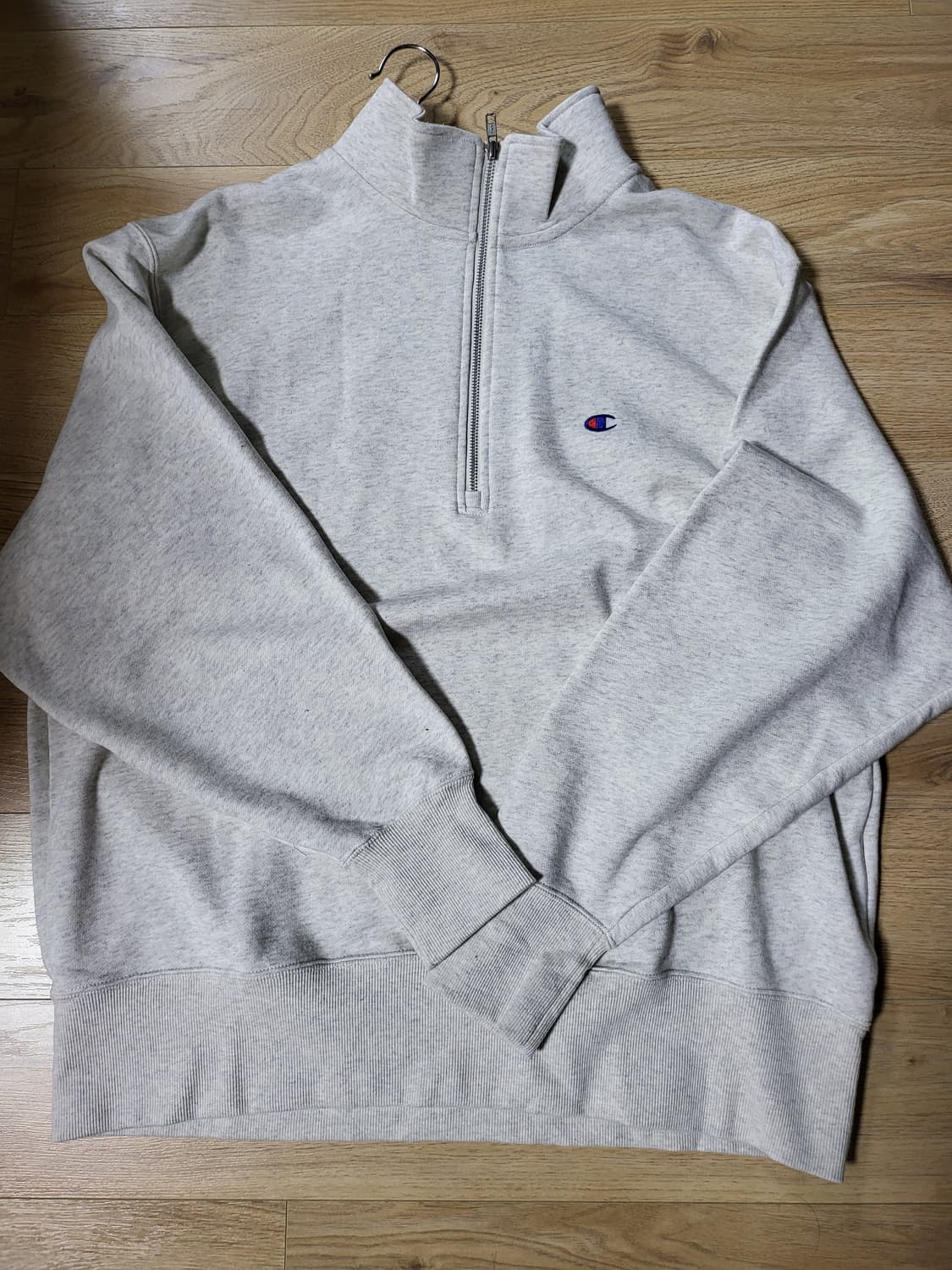 챔피온 C로고 프렌치테리 하프 집업 스웨트셔츠 Cream XL 상품이미지2