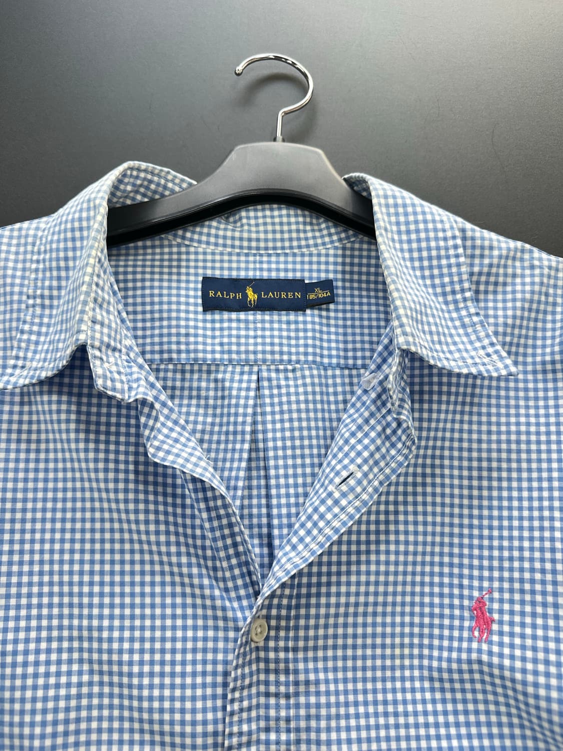 폴로랄프로렌 체크 핑크포니 셔츠 스카이블루 상품이미지6