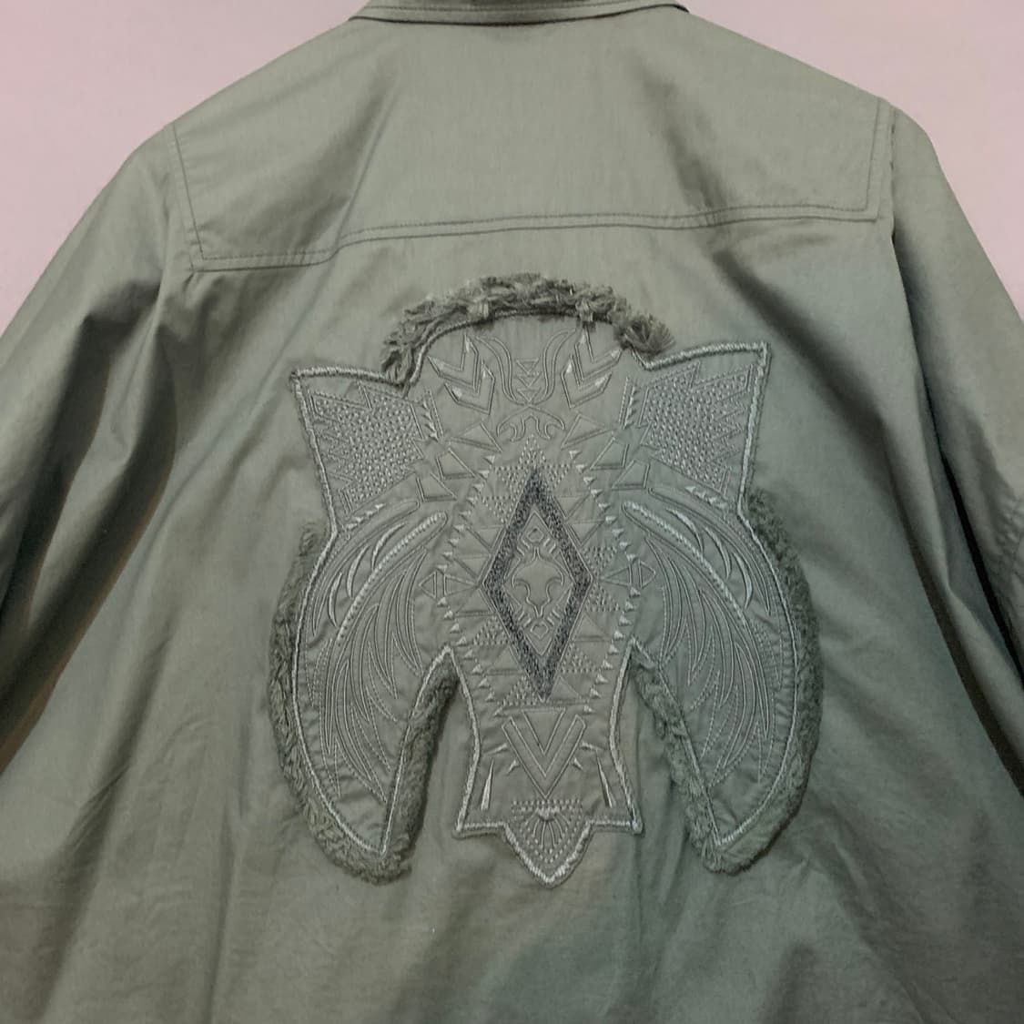 82 시스템 자수 야상 셔츠 자켓 셔켓 상품이미지3