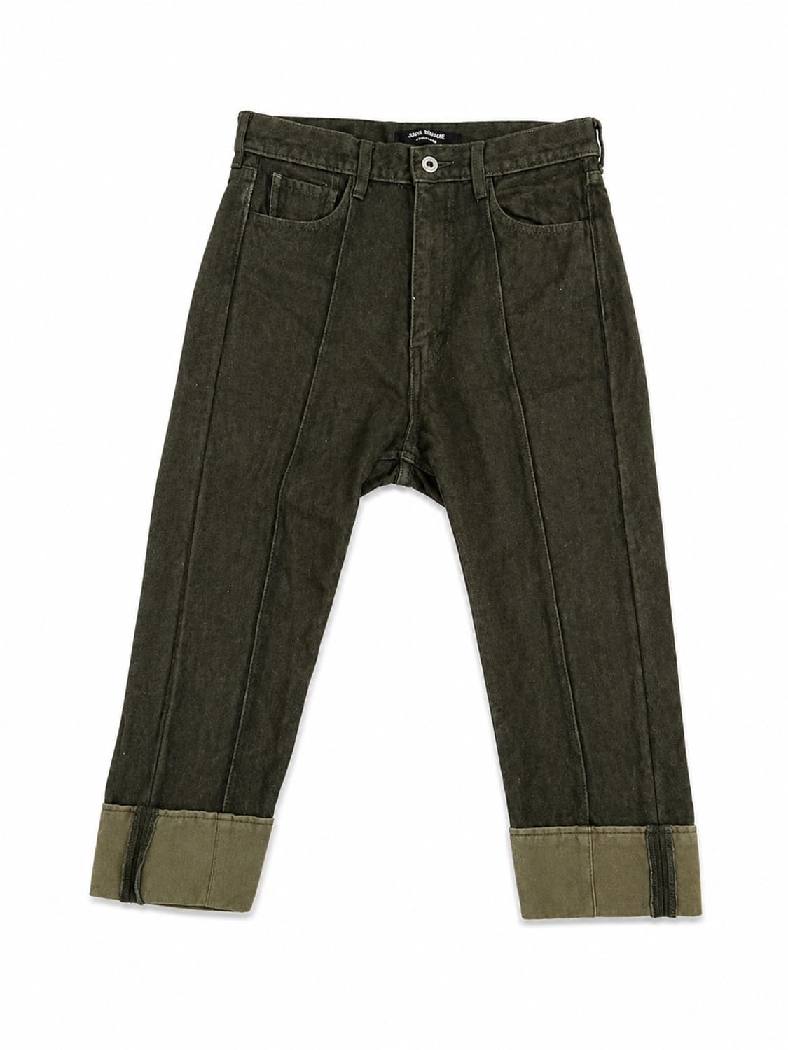     Junya Watanabe 카키 울블렌드 크롭 팬츠 상품이미지1