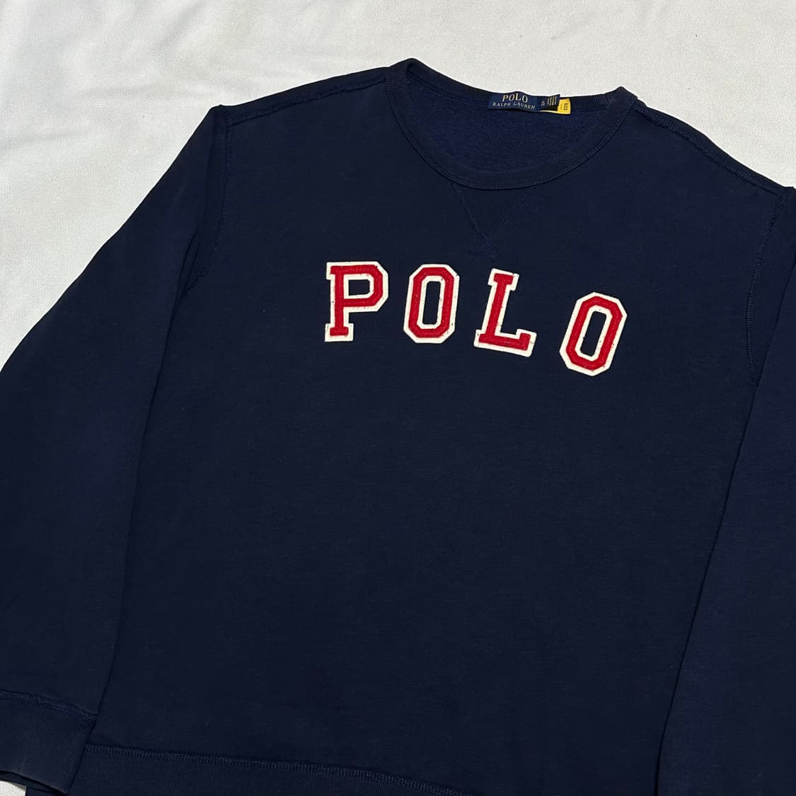 XL 폴로랄프로렌 로고 패치 네이비 기모 맨투맨 상품이미지1