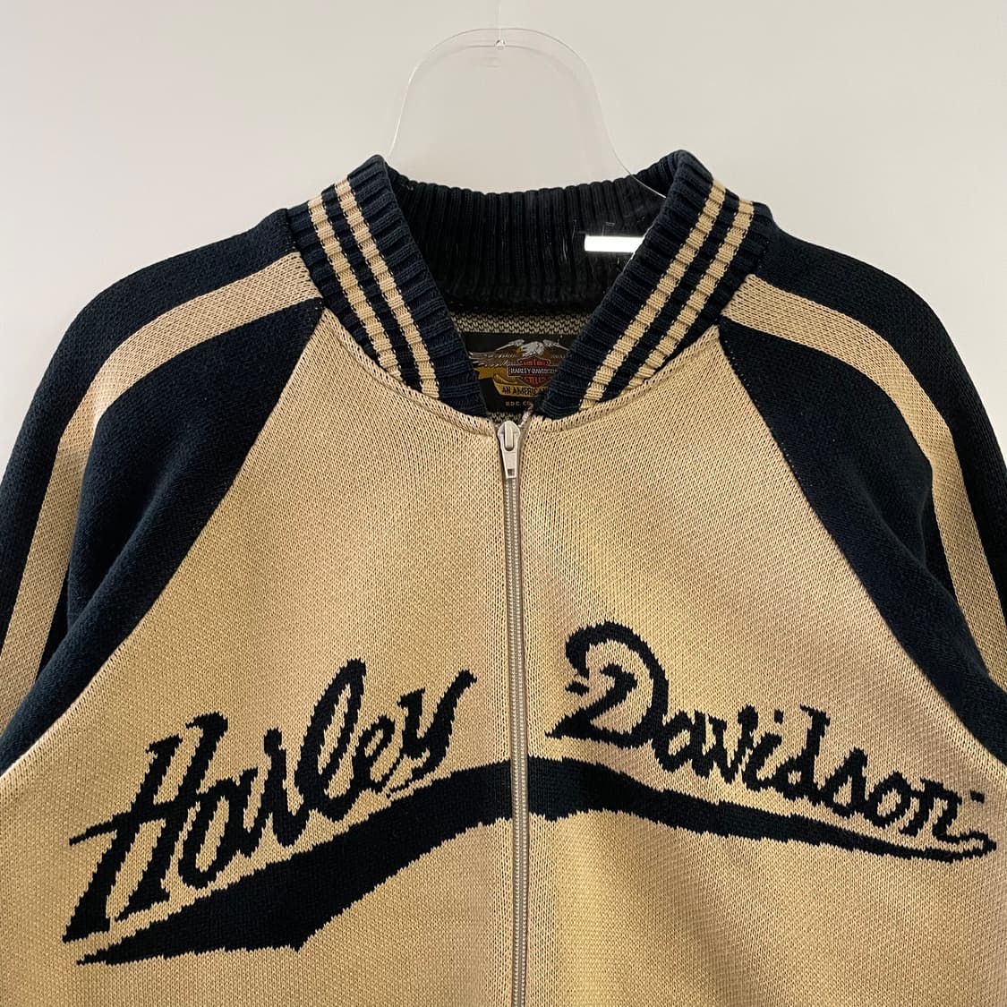 할리 데이비슨 스펠아웃 니트집업 상품이미지2