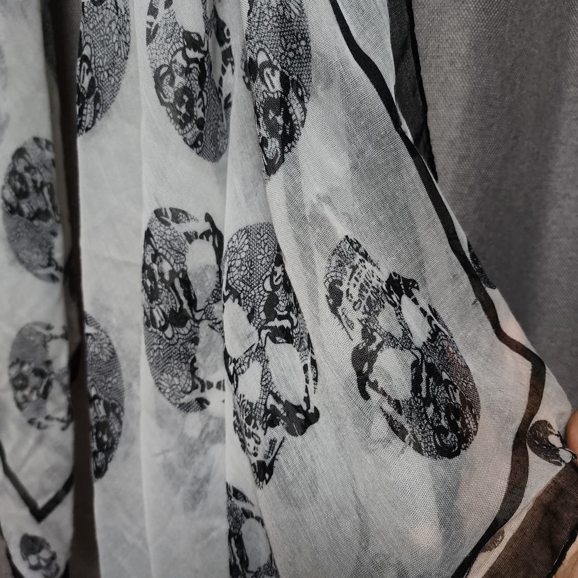 Y2k 펑크 락시크 스컬 머플러 스카프 상품이미지5