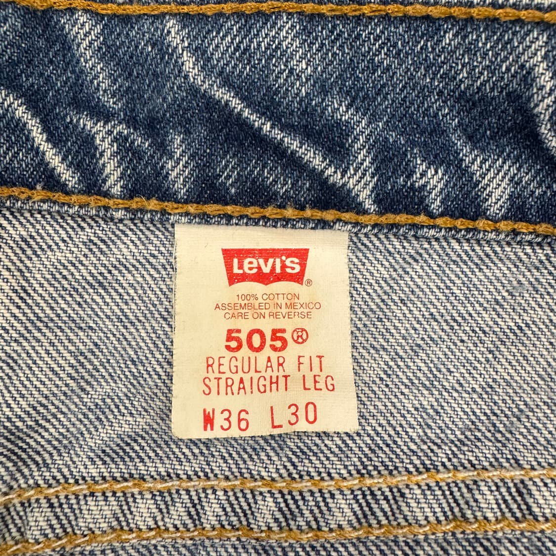 90s 리바이스 505 오렌지탭 스트레이트 레그 진 (36)   상품이미지7