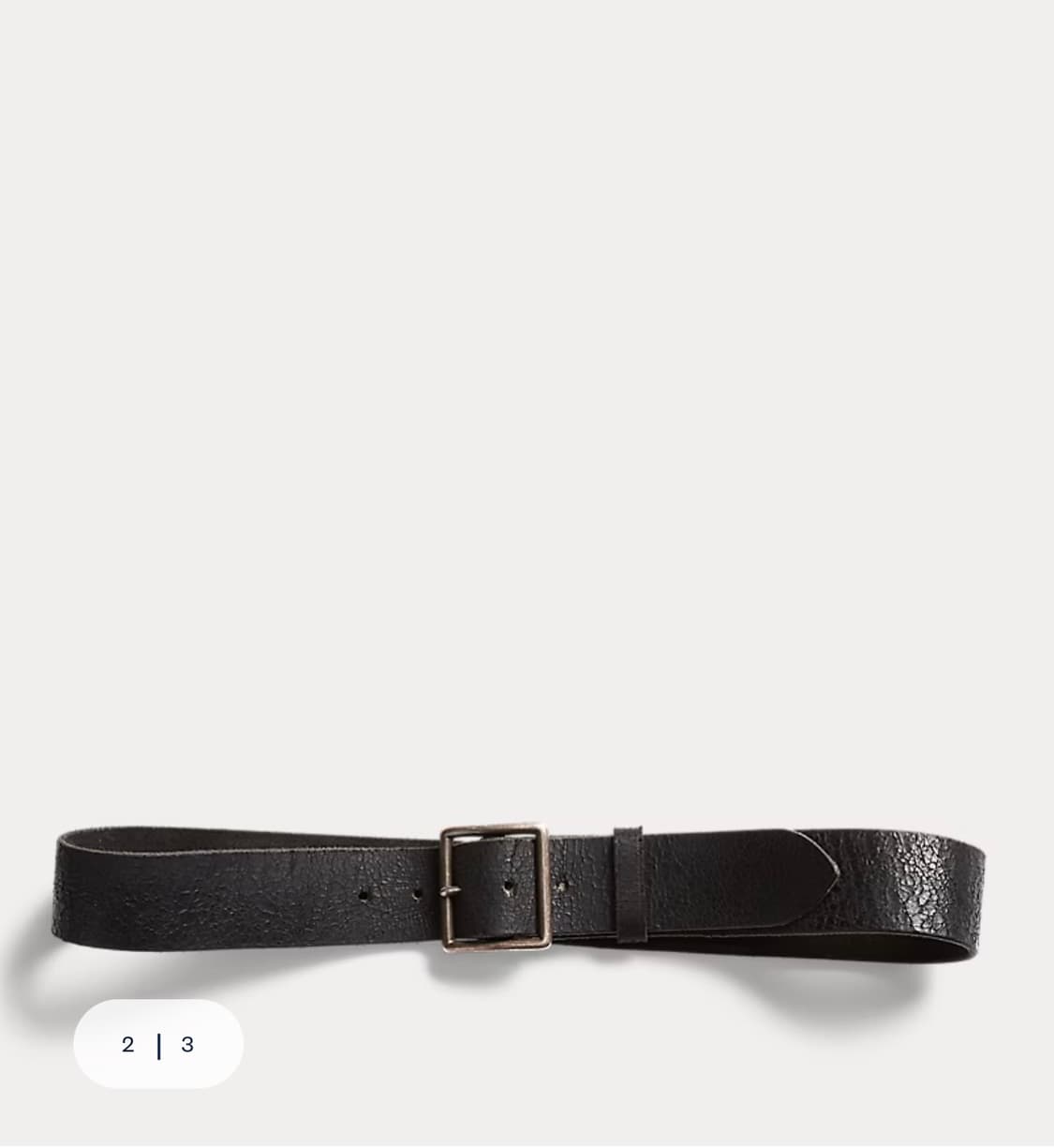 RRL 디스트레스드 레더 벨트 (블랙) 32 size 상품이미지2