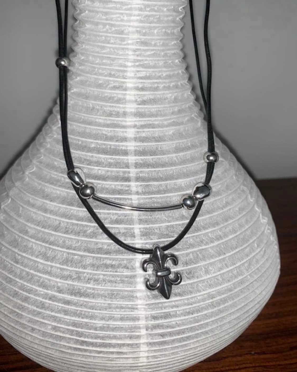 chrome vintage 가죽목걸이 상품이미지1