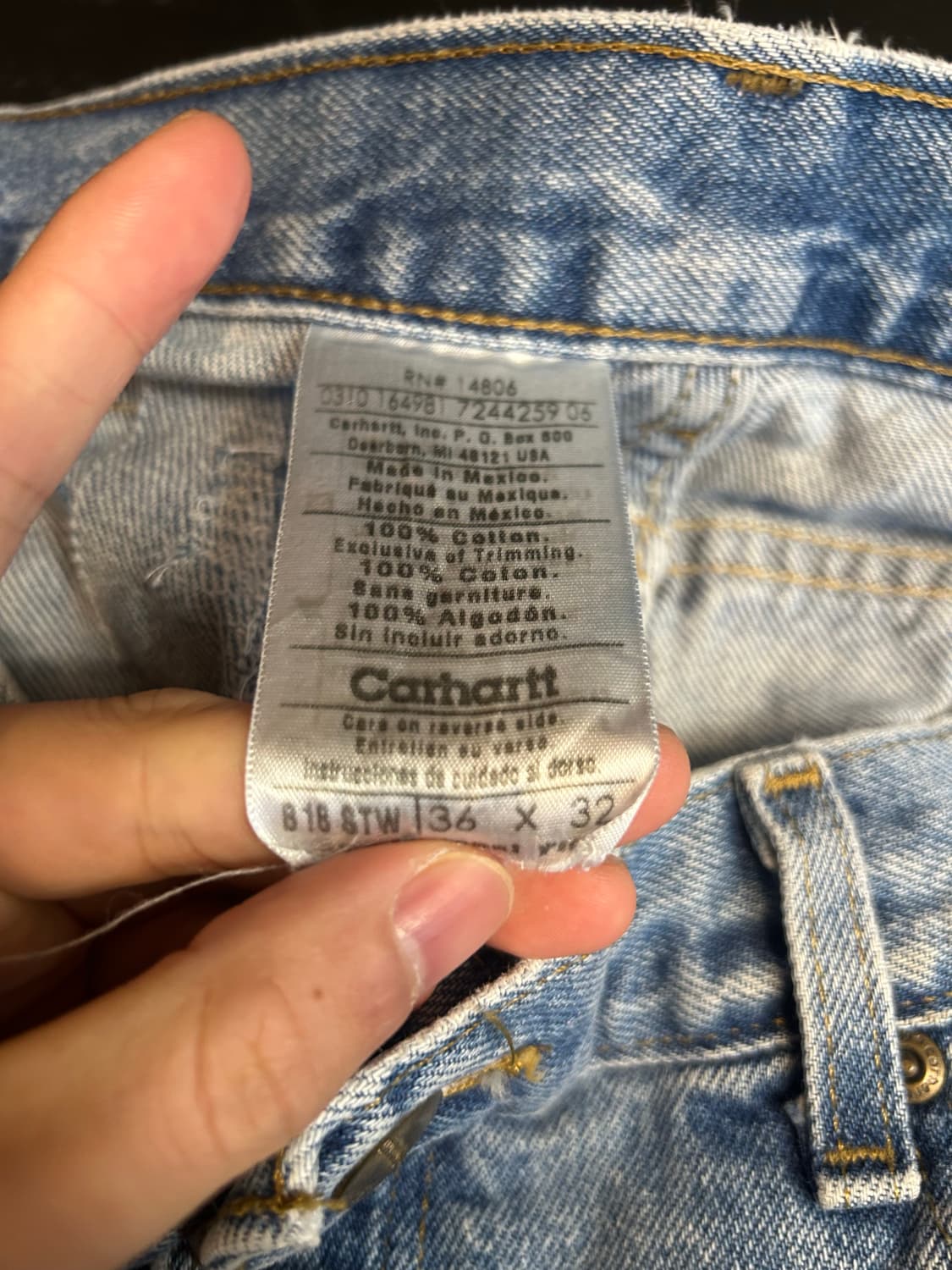 칼하트 데님팬츠34in 상품이미지5