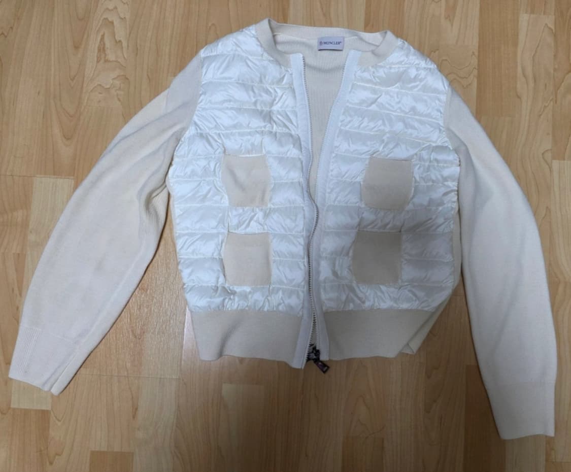 몽클레어 트리콧 니트패딩  M 아이보리 상품이미지1