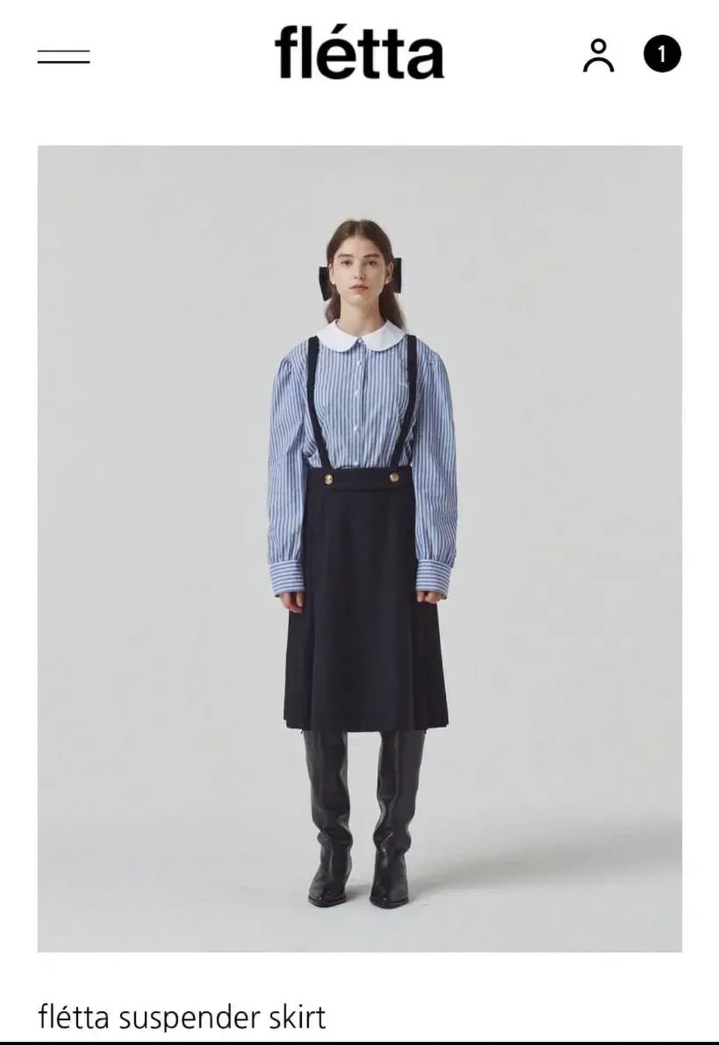 플레따 서스펜더 울스커트 멜빵 상품이미지3