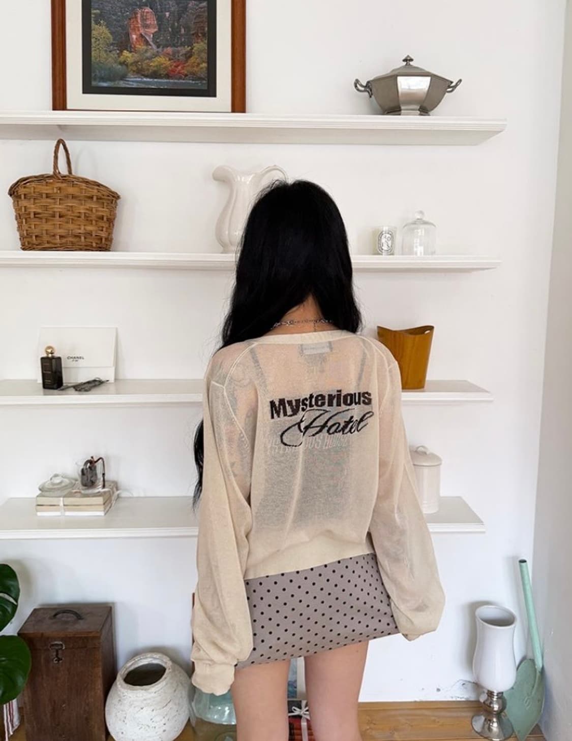 더미스테리어스호텔 시스루 가디건 상품이미지2