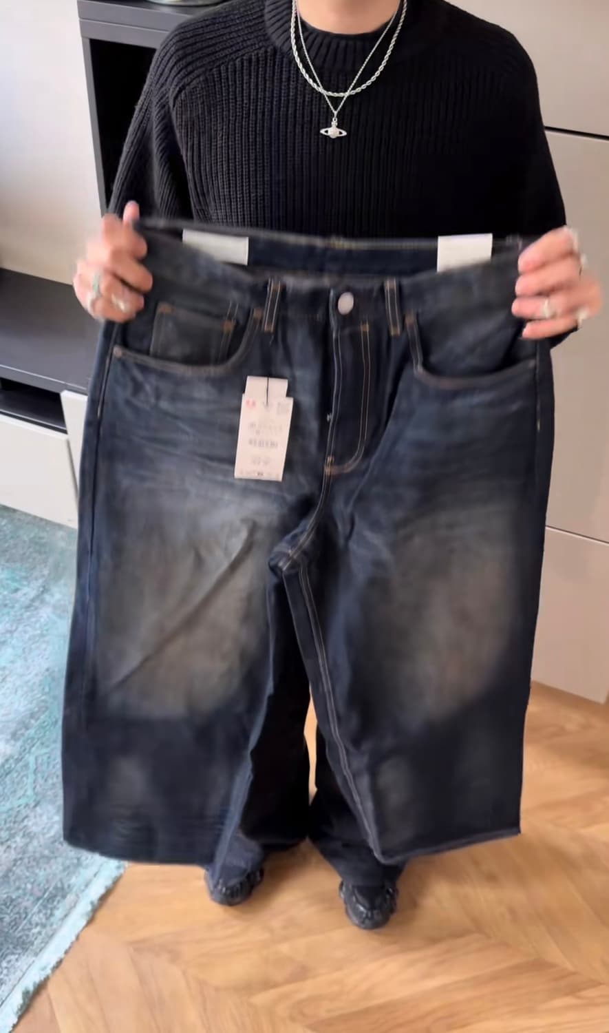 (새상품) 자라 배기핏 데님팬츠 상품이미지4