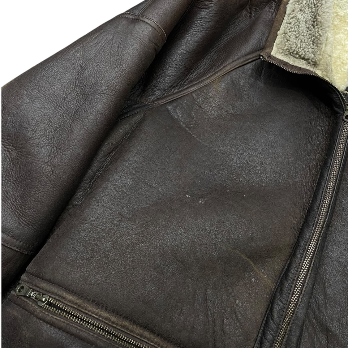 90s 펠레펠레 레더 무스탕 상품이미지6