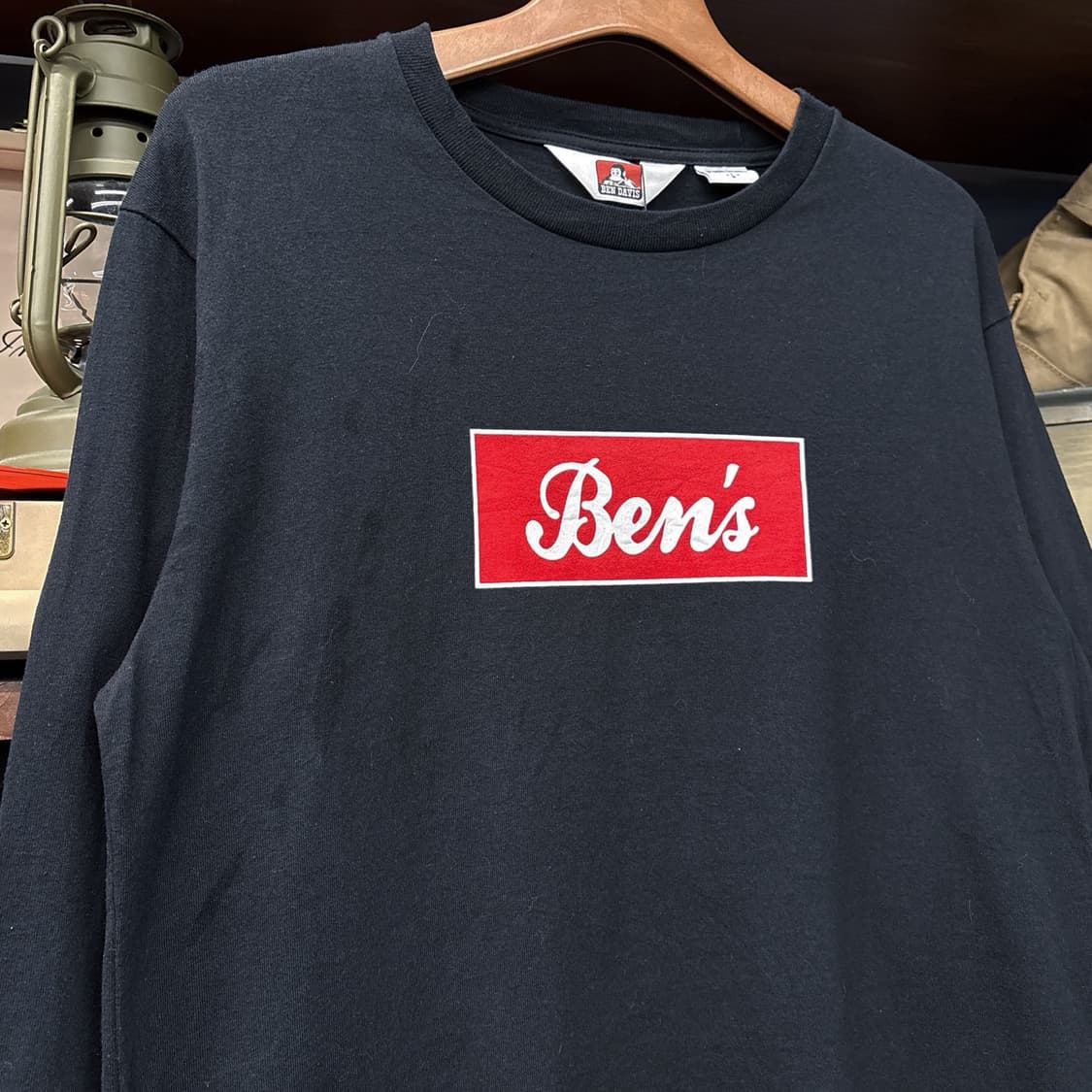 벤 데이비스 박스로고 프린팅 롱슬리브 보더 티셔츠 N895 상품이미지3