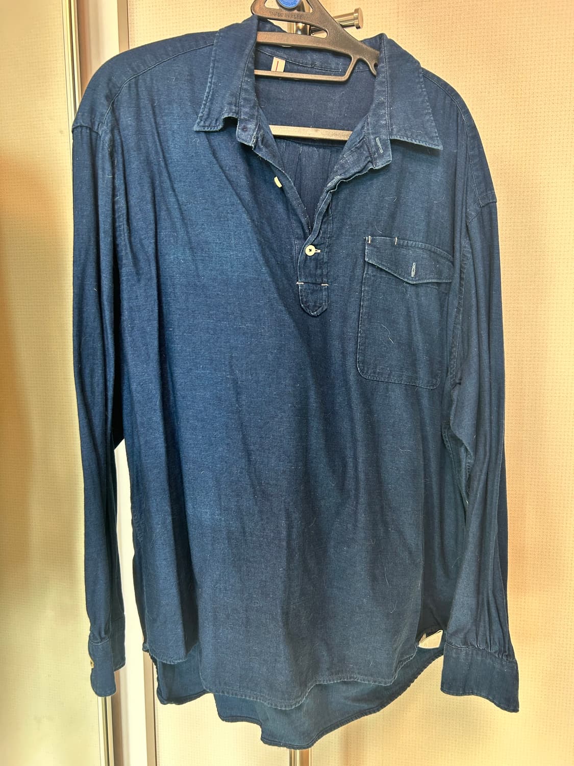 HGS 인디고 데님 풀오버 셔츠 상품이미지1