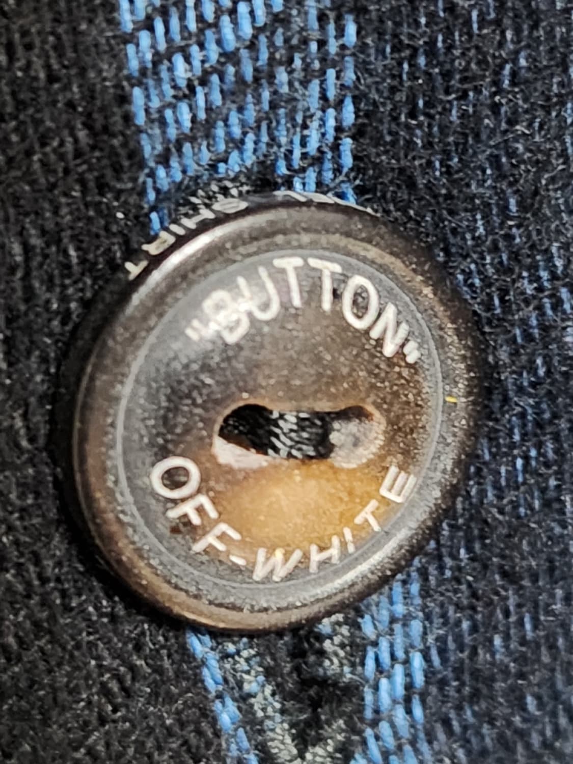 M 오프화이트 블루 슬리브 체크 애로우 남성 셔츠 a133053 상품이미지3