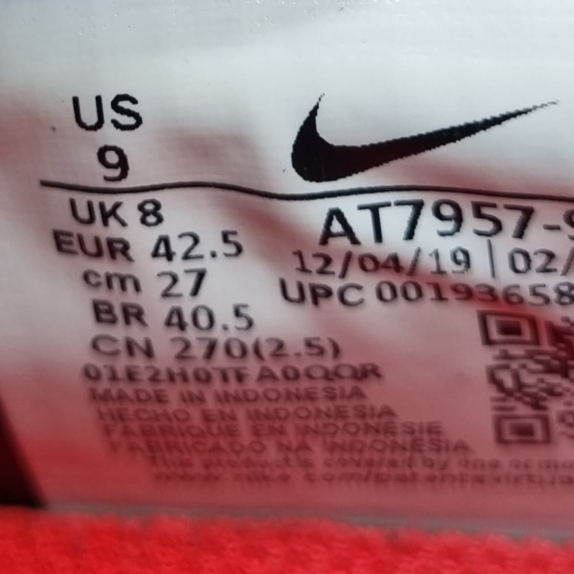 나이키 머큐리얼 베이퍼13 축구화 270 상품이미지6