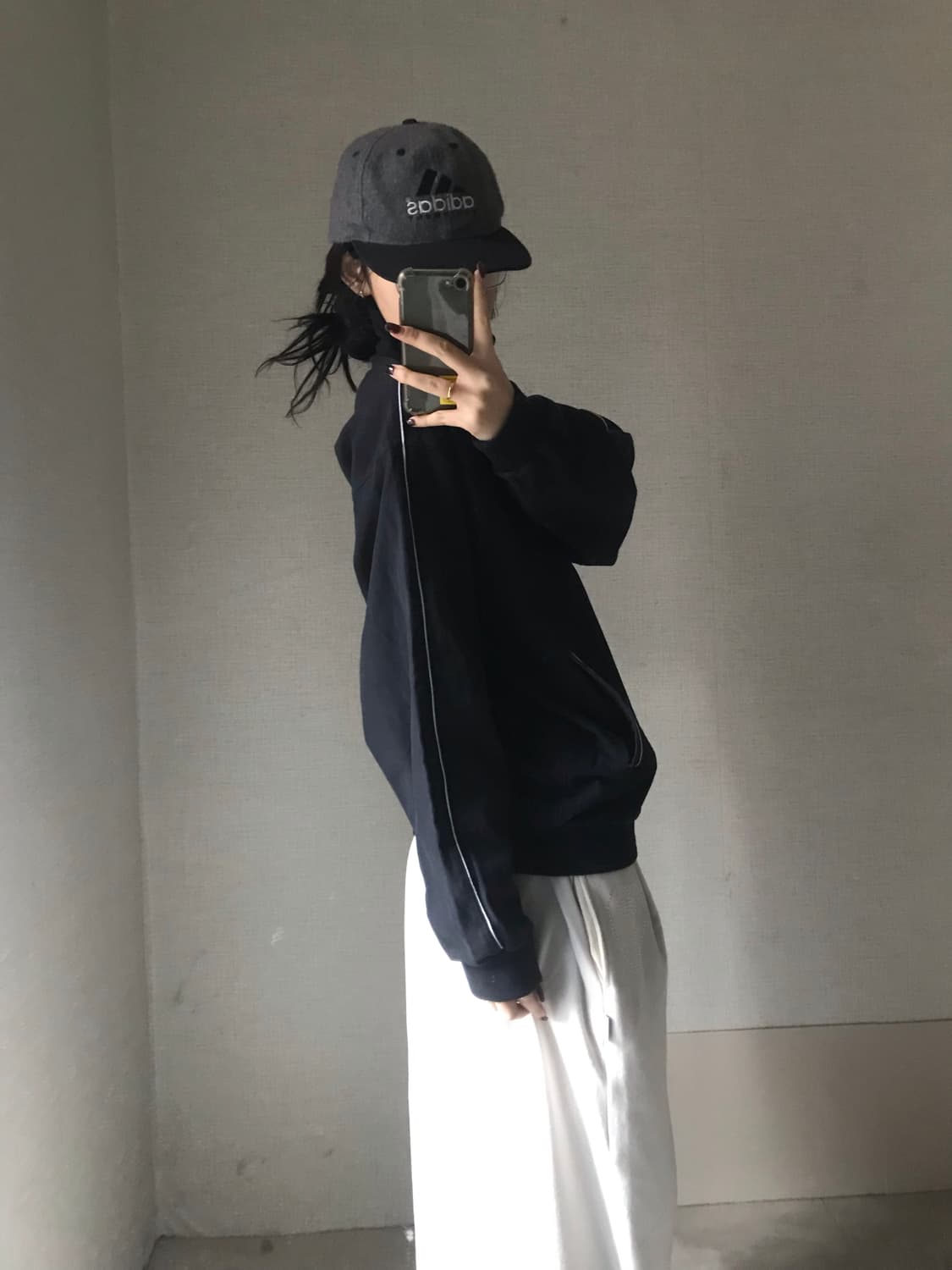 아디다스 90s 블랙 면집업 상품이미지3