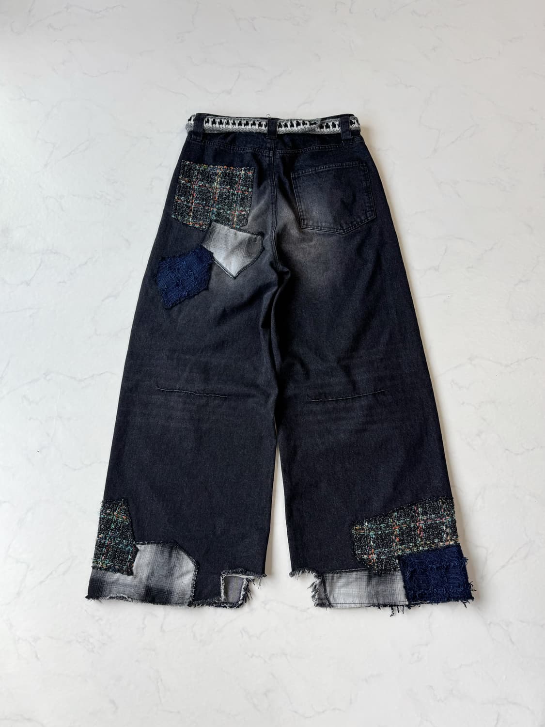 TΣist Erosion Baggy Denim Pants / Black 상품이미지2