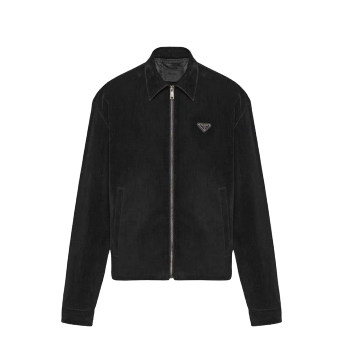[XL] 프라다 벨벳 블루종 자켓 블랙 상품이미지1