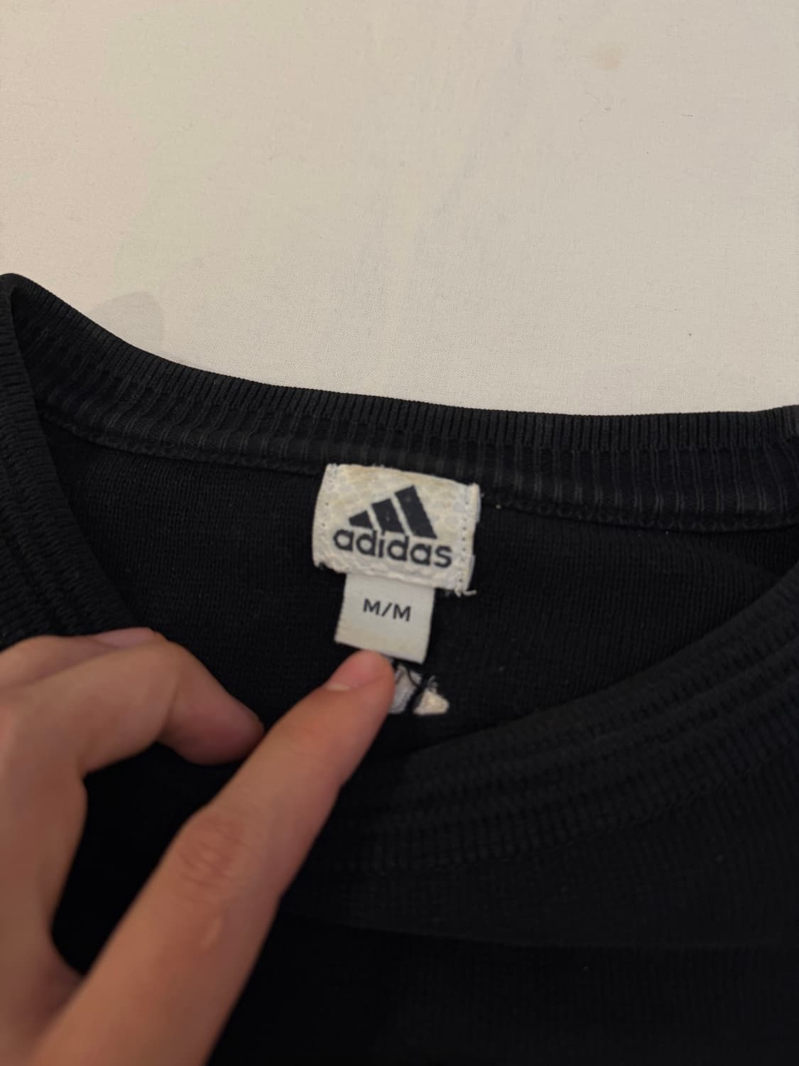 90s 아디다스 초희귀 일본판 삼선 니트 블랙 상품이미지4