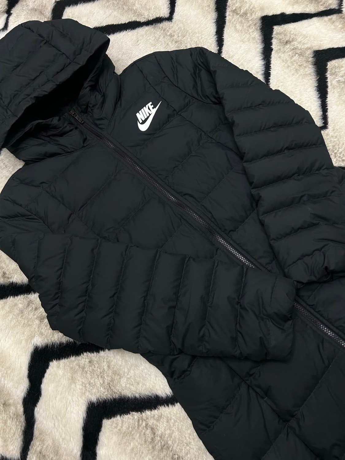 [L]나이키NSW 덕다운 후드 롱패딩/블랙 상품이미지2