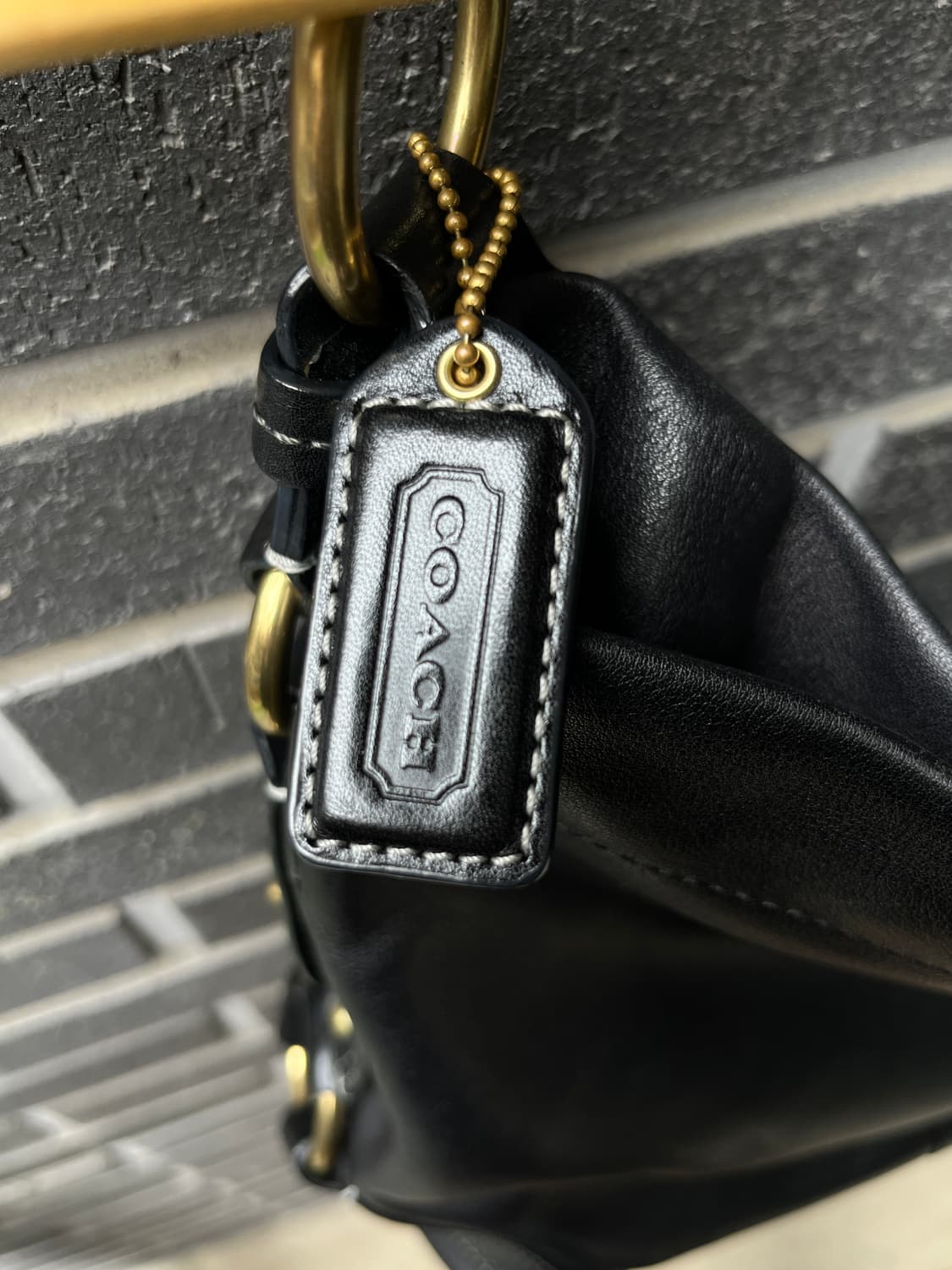 00s Coach 코치 글러브탠드 레더 백 블랙 상품이미지5