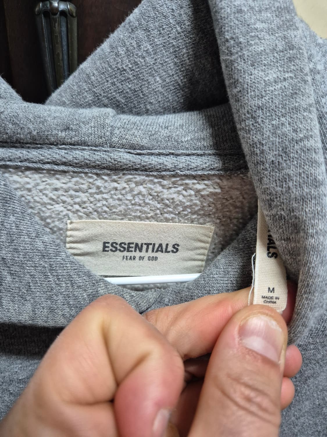 [M] 피어오브갓 에센셜 후드 그레이 회색 105 100 L 후디 상품이미지3