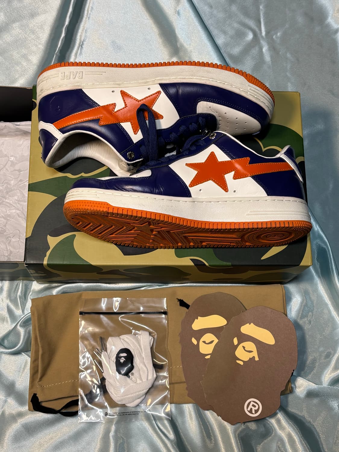 270 Bapesta purple orange 베이프스타 스니커 상품이미지2