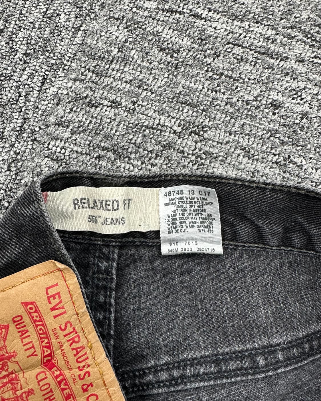 (허단42)00'S 리바이스 CANADA 550 워싱블랙-M1304 상품이미지4