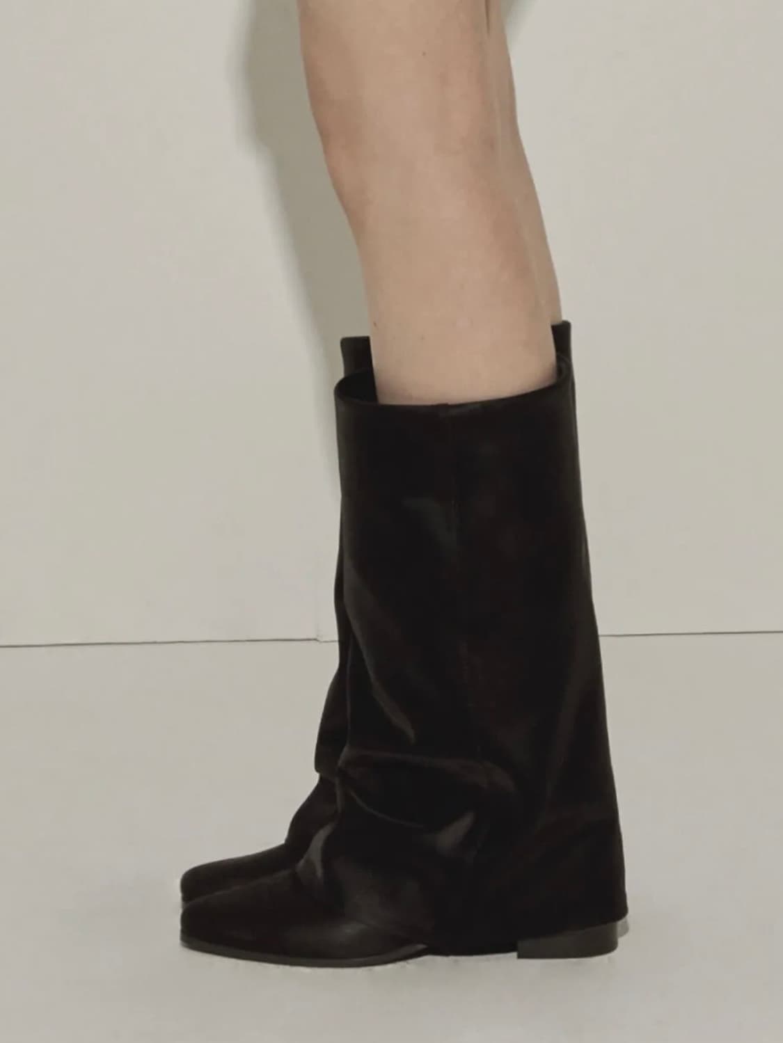 Wrinkle leather boots (black) 상품이미지3