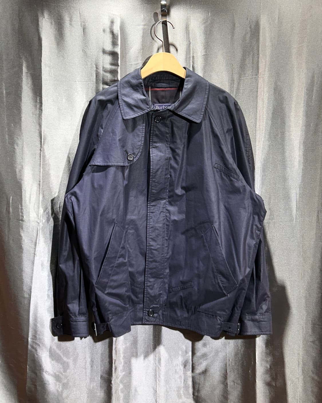 M 버버리 노바체크 네이비 코튼 싱글 자켓 상품이미지2