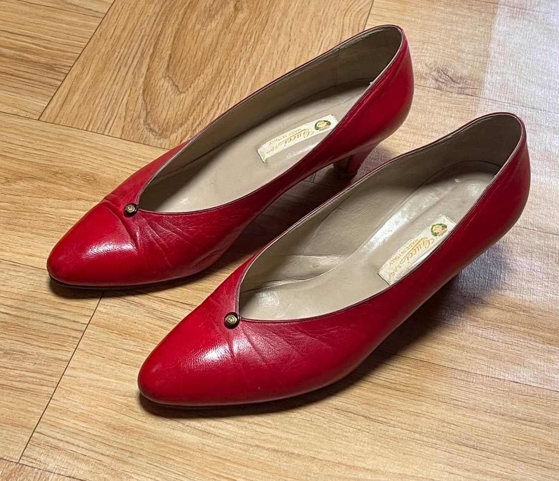 구찌 빈티지 레트로 80s 레드 키튼힐 38 상품이미지2