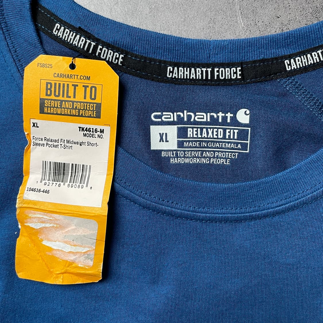 CARHARTT 데드스탁 칼하트 블루 포켓 반팔 티셔츠 A01079 상품이미지9