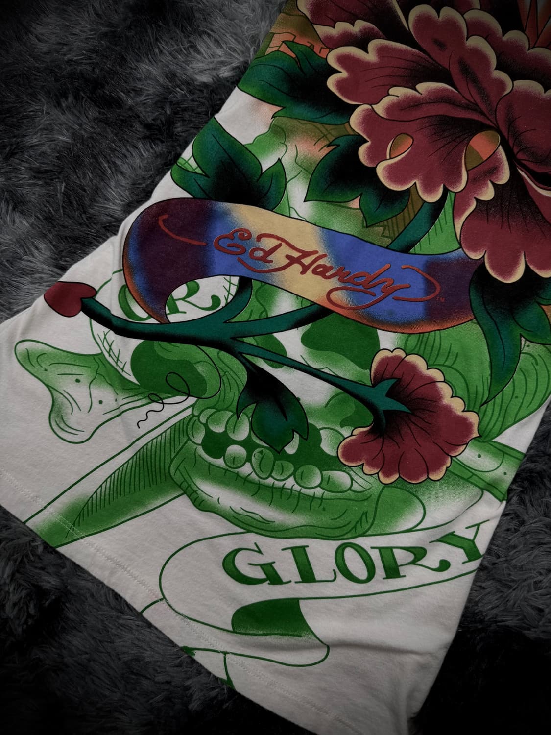 EdHardy 올드스쿨 앞뒷판 꽃 프린팅 반팔티셔츠  상품이미지7