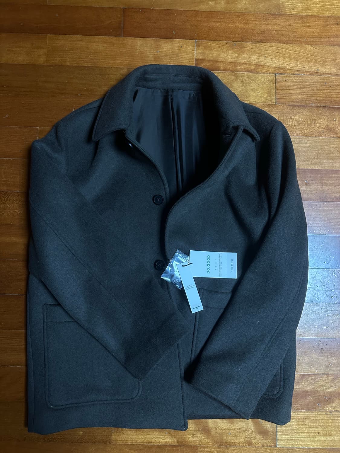 마인드브릿지 캐시미어 세미 오버핏 하프 코트 상품이미지4