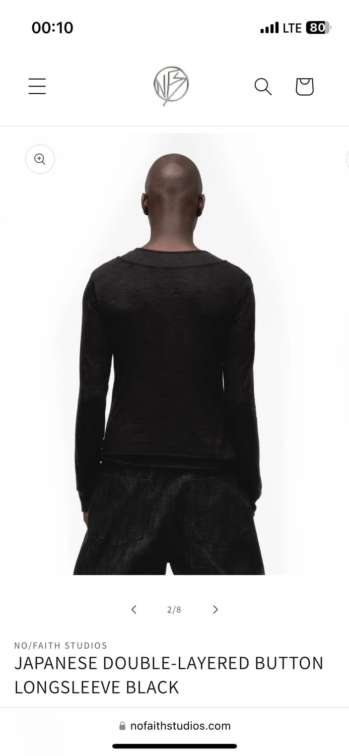 Nofaith Studios 재패니즈 더블 레이어 버튼 롱슬리브 상품이미지2