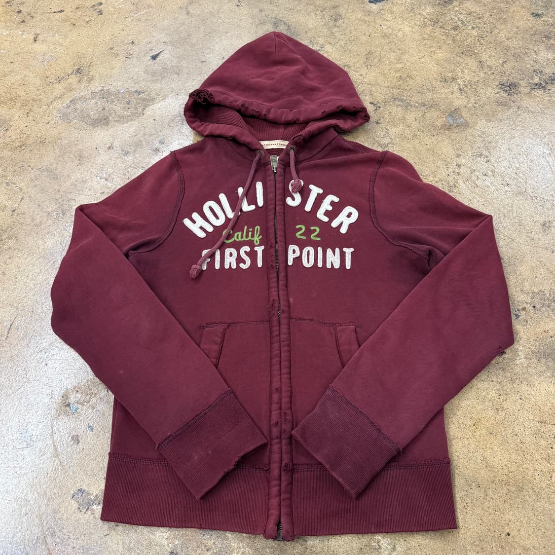 홀리스터 버건디 후드집업  상품이미지2
