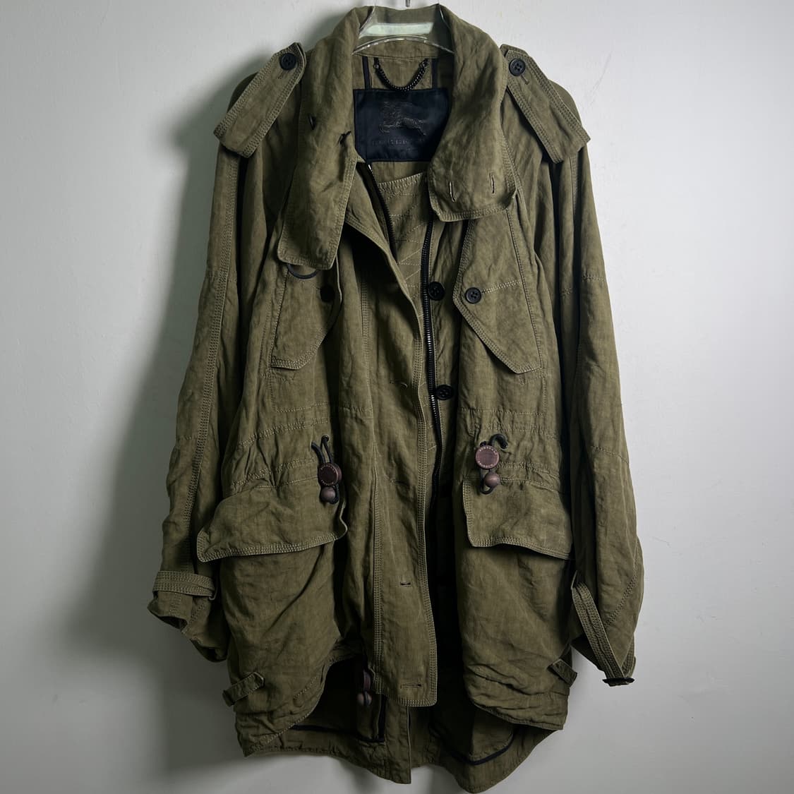 버버리 프로섬 카키 밀리터리 린넨 야상 상품이미지6