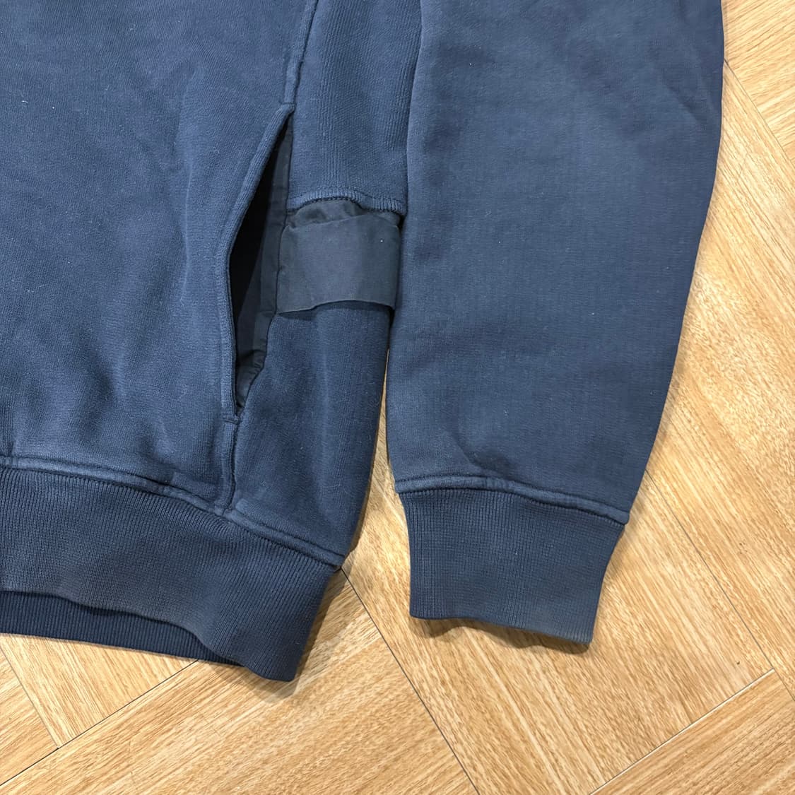 00s 스톤아일랜드 후드 하이라이트 네이비 코튼 집업 상품이미지5