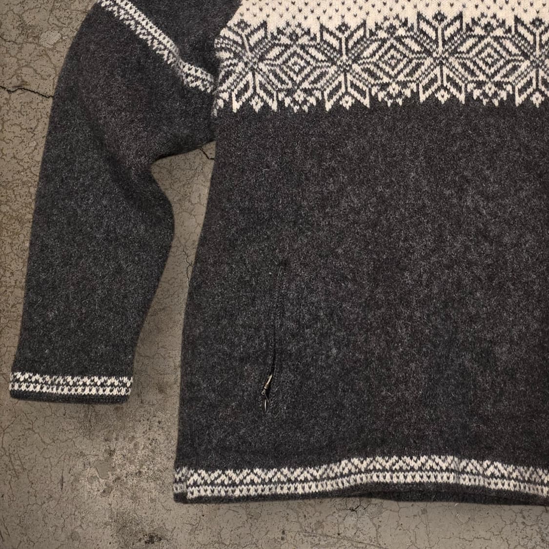 90s 노르웨이 울100 노르딕하프집업 스웨터 MADE IN NORWAY 상품이미지3