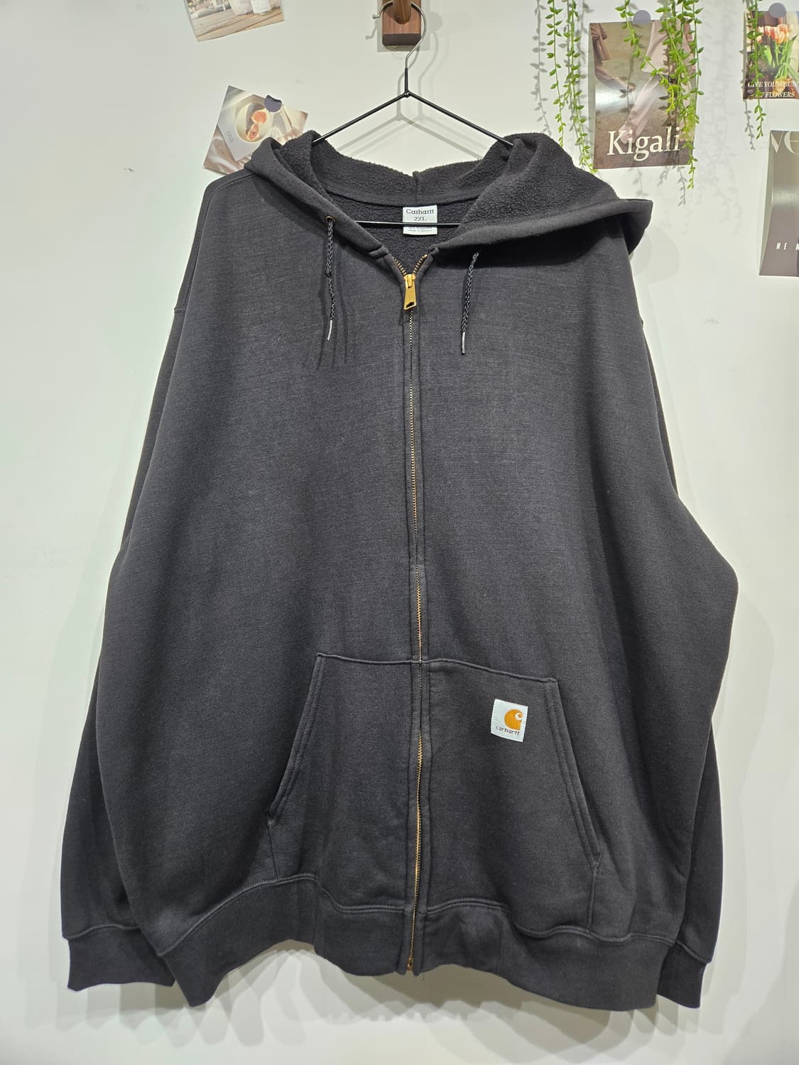 칼하트 블랙 후드 집업 상품이미지3