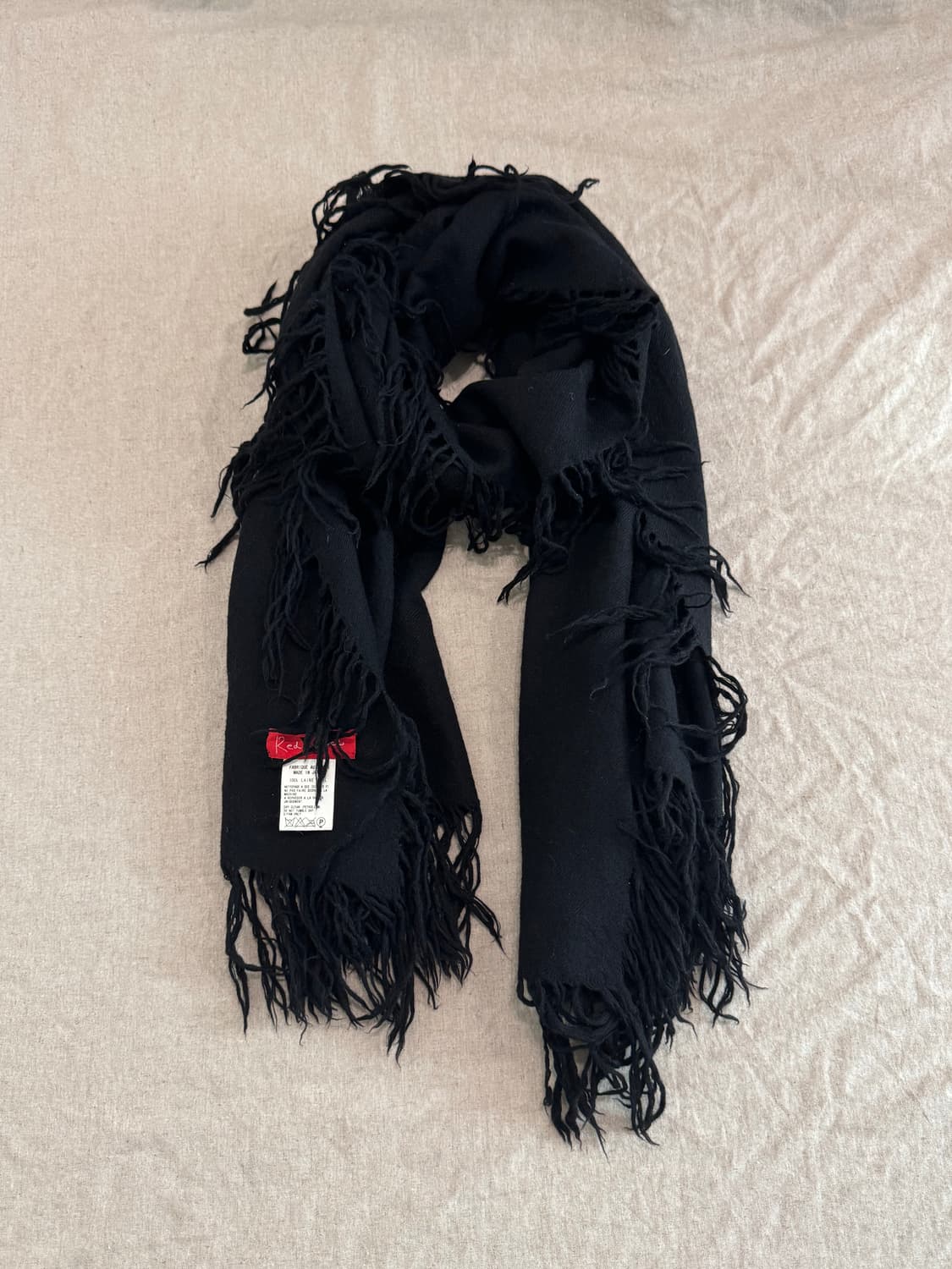 요지야마모토 울 프린지 머플러 상품이미지4