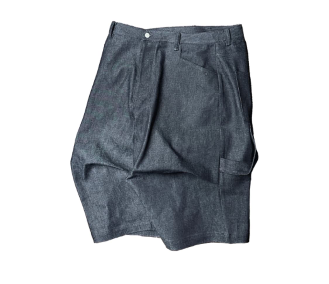 논노드 알파인 카펜터 로우 셀비지 데님 쇼츠 인디고 상품이미지1