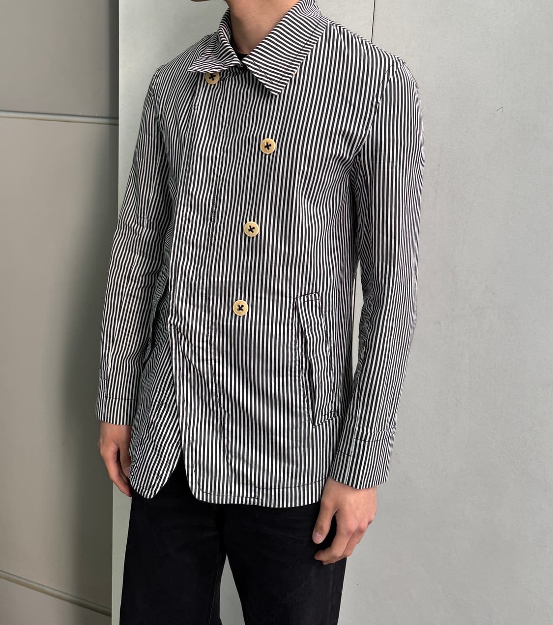 앤드뮐미스터 사선 스트라이프 코튼 자켓 XS 상품이미지8