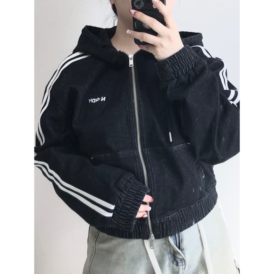 널디 진청 트레이닝 후드집업 M 상품이미지1