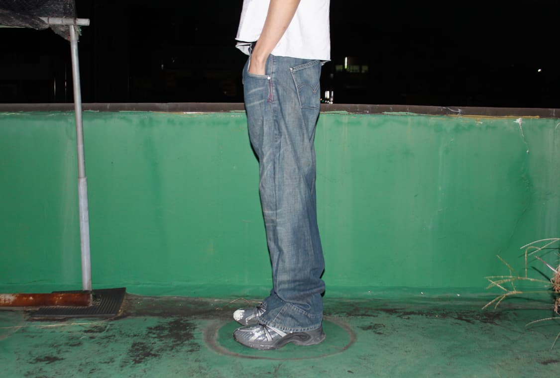 Slanted Hem Washing Denim Pants 상품이미지2